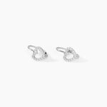 Boucles D'oreilles Pendantes Elisene Argent Blanc Oxyde De Zirconium - Boucles d'oreilles fantaisie Femme | Histoire d&rsquo;Or