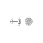 Boucles D'oreilles Puces Or Blanc Nawra Diamants Synth&eacute;tiques - Clous d'oreilles Femme | Histoire d&rsquo;Or