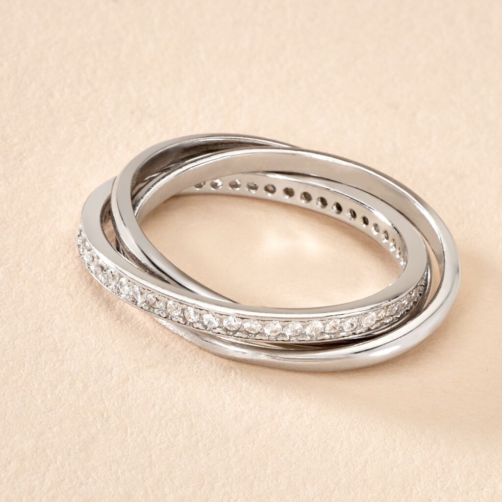 Bague Tahti Argent Blanc Oxyde De Zirconium - Bagues avec pierre Femme | Histoire d’Or