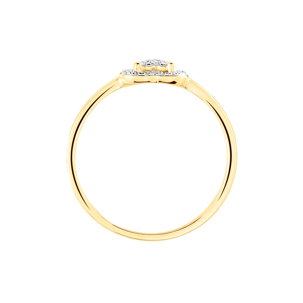 Bague Catrin Or Jaune Diamant - Bagues avec pierre Femme | Histoire d&rsquo;Or