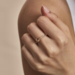 Bague Kurt Plaqu&eacute; Or Jaune Oxyde De Zirconium - Bagues solitaires Femme | Histoire d&rsquo;Or