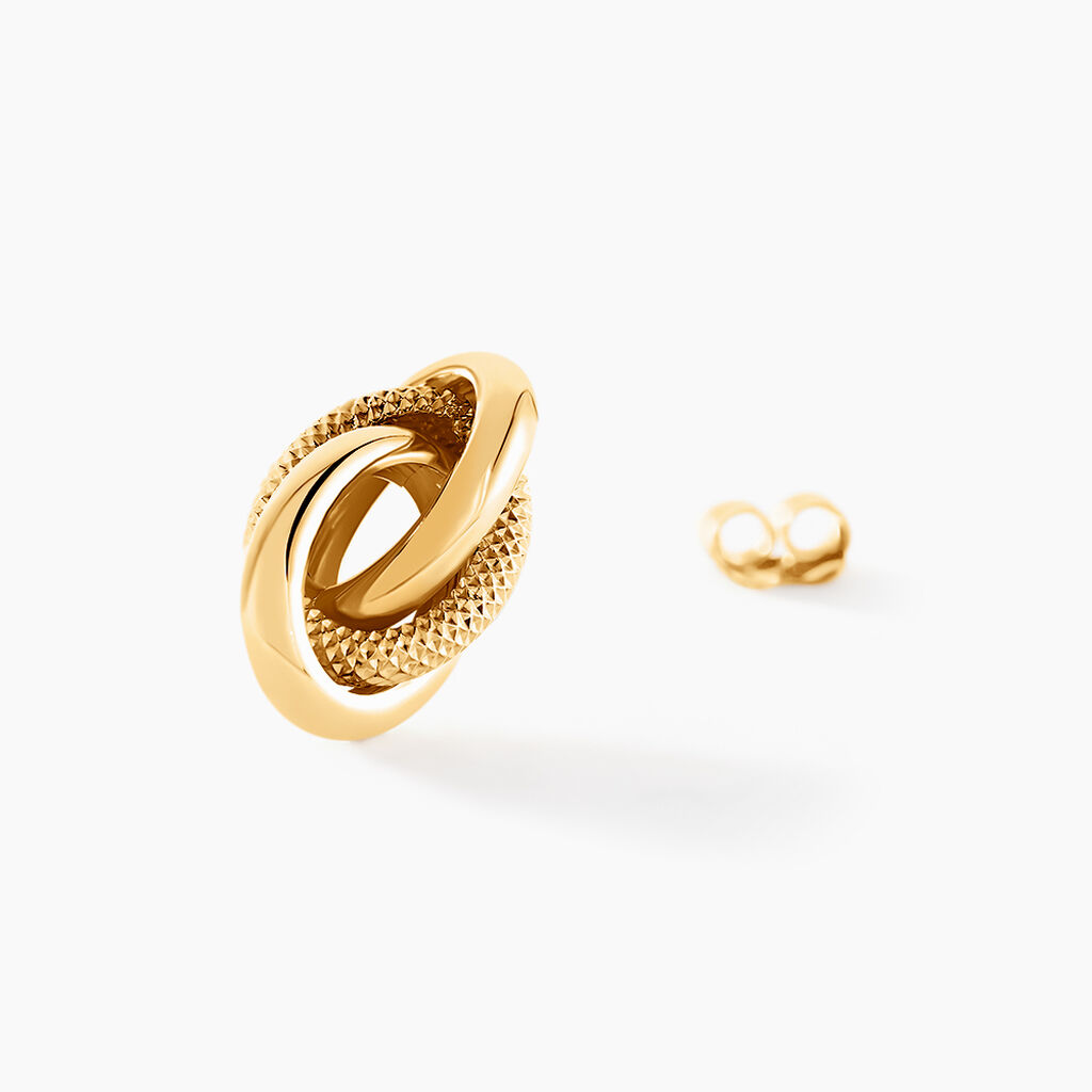 Boucles D'oreilles Puces Nyx Or Jaune - Clous d'oreilles Femme | Histoire d&rsquo;Or