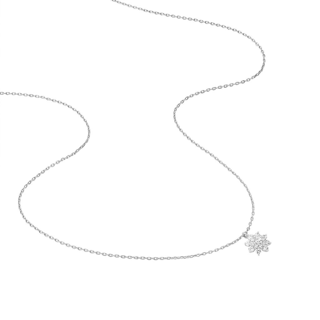 Collier Lorraine Argent Blanc Oxyde De Zirconium - Colliers fantaisie Femme | Histoire d’Or