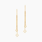 Boucles D'Oreilles Pendantes Narendra Argent Dor&eacute; A L'Or 750/1000 - Boucles d'oreilles pendantes Femme | Histoire d&rsquo;Or