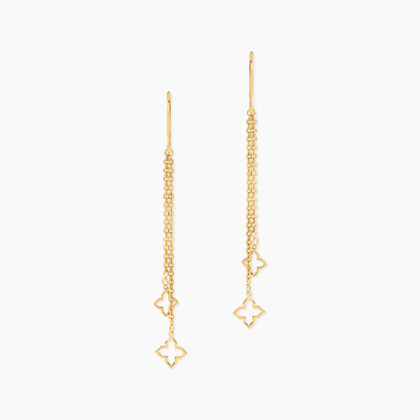 Boucles D'Oreilles Pendantes Narendra Argent Dor&eacute; A L'Or 750/1000 - Boucles d'oreilles pendantes Femme | Histoire d&rsquo;Or