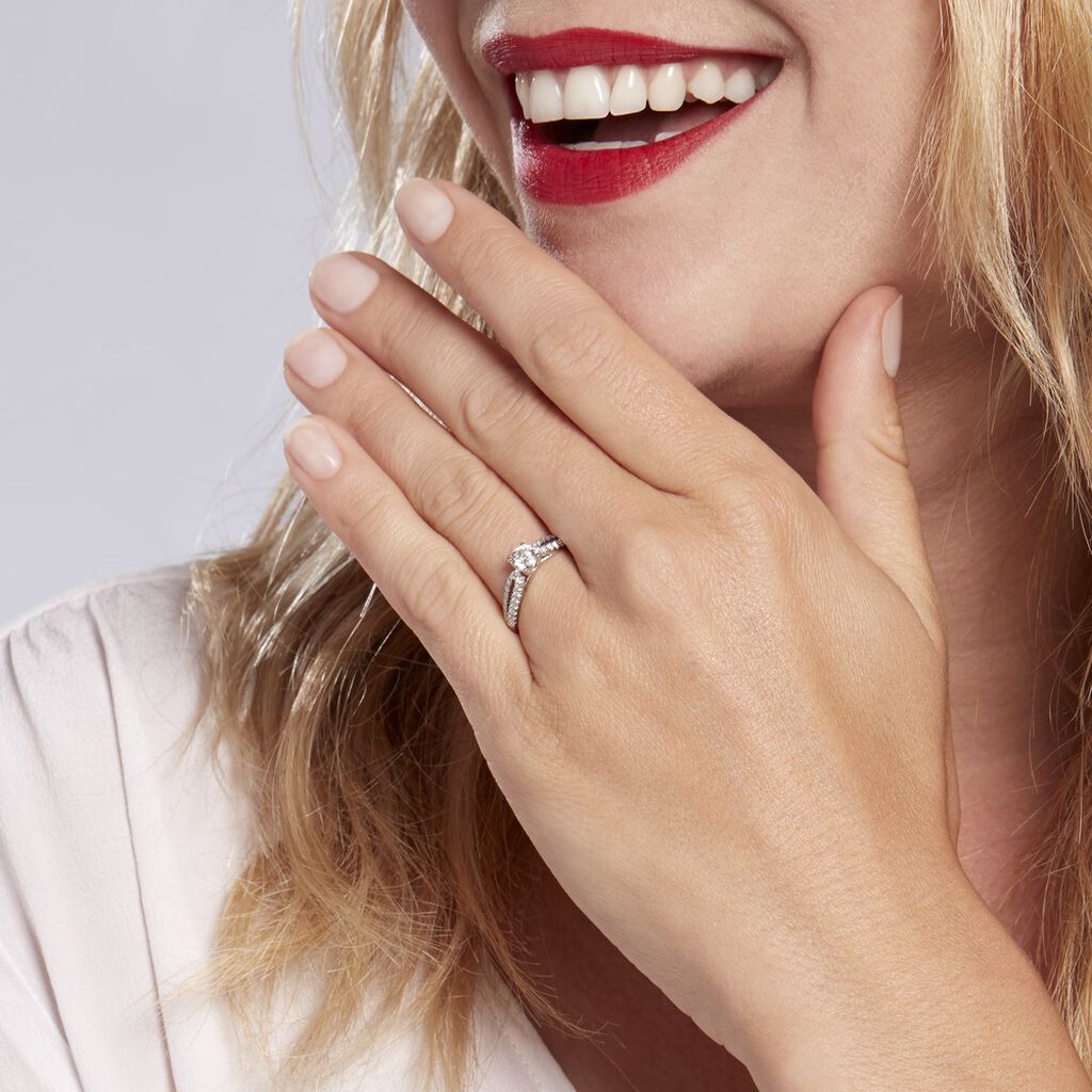 Bague Solitaire Stockholma Platine Blanc Diamant - Bagues solitaires Femme | Histoire d’Or