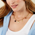 Collier Bohemia Acier Jaune Oeil De Tigre Pierre De Synthese - Colliers fantaisie Femme | Histoire d&rsquo;Or