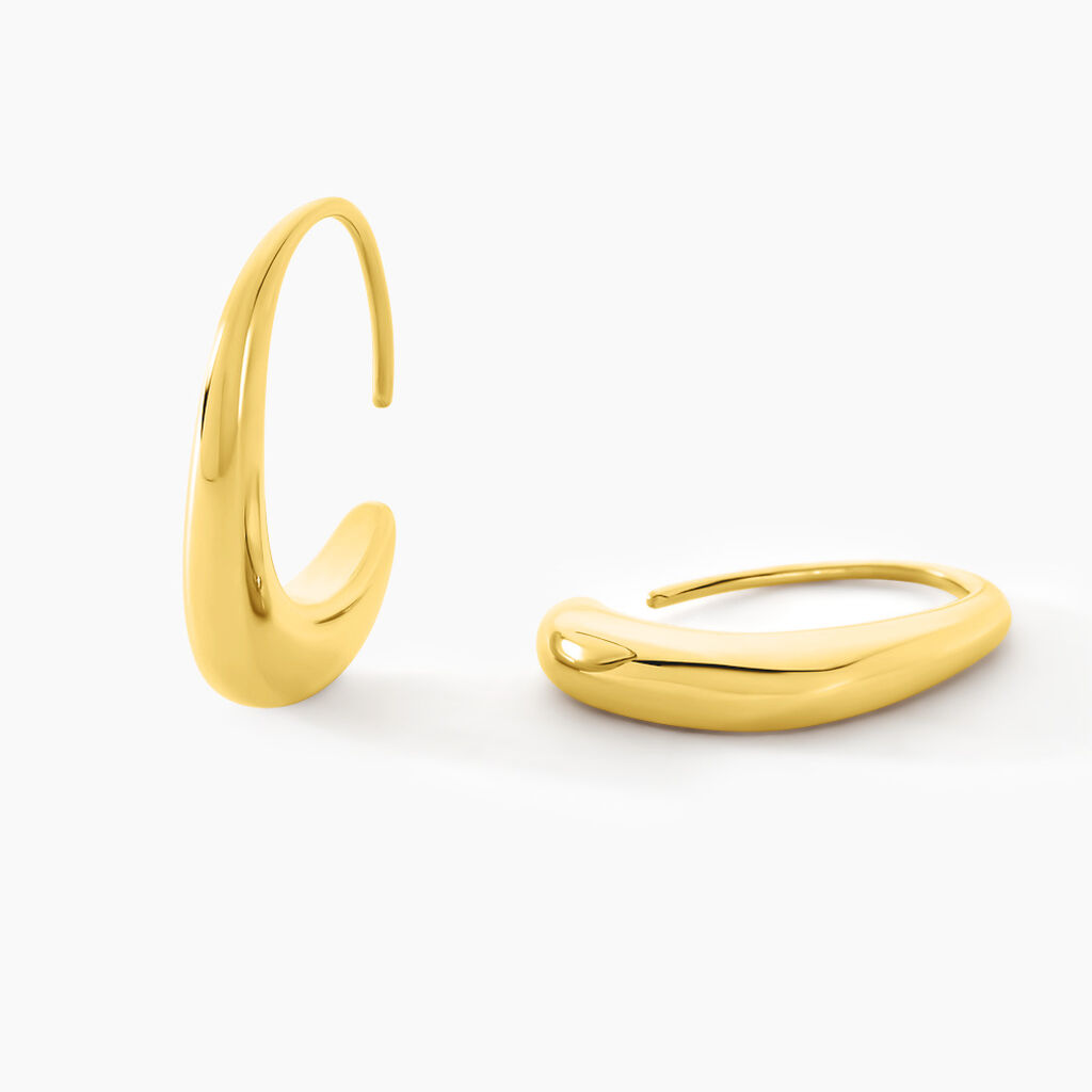 Créoles Gold Aura Acier Jaune - Boucles d'oreilles créoles Femme | Histoire d’Or