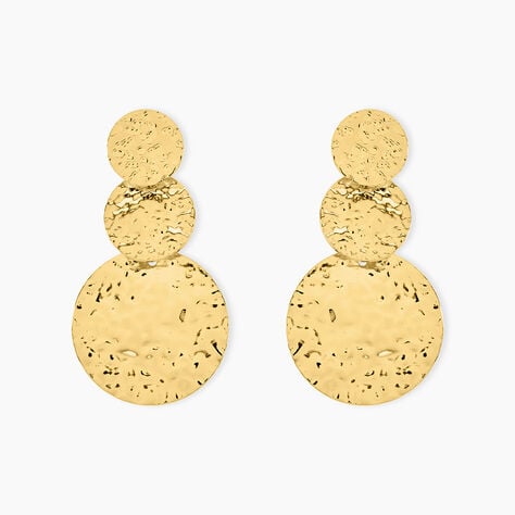 Boucles D'oreilles Pendantes Josephine Acier Dor&eacute; - Boucles d'oreilles fantaisie Femme | Histoire d&rsquo;Or