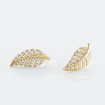 Boucles D'oreilles Puces Tourkia Or Jaune Oxyde De Zirconium - Clous d'oreilles Femme | Histoire d&rsquo;Or