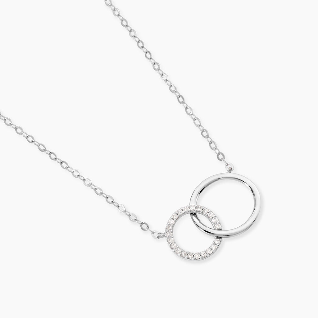 Collier Or Blanc Nesrine Oxydes - Colliers Femme | Histoire d&rsquo;Or