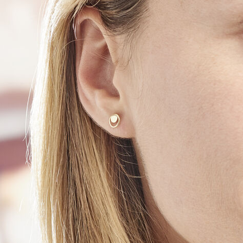 Boucles D'oreilles Puces Berangere Cercle 4 Or Jaune - Clous d'oreilles Femme | Histoire d’Or