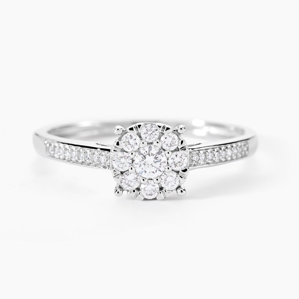 Bague Cilka Or Blanc Diamant - Bagues avec pierre Femme | Histoire d&rsquo;Or