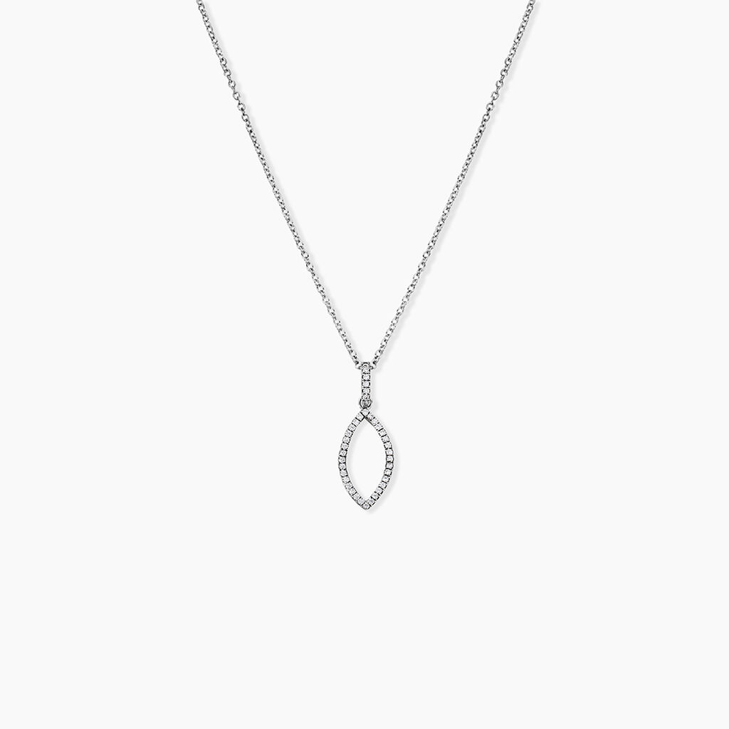 Collier Argent Blanc Oxyde De Zirconium - Colliers fantaisie Femme | Histoire d&rsquo;Or