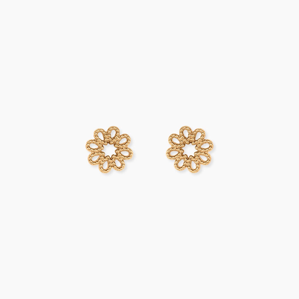 Boucles D'Oreilles Puces Tianna Plaqu&eacute; Or Jaune - Boucles d'oreilles fantaisie Femme | Histoire d&rsquo;Or