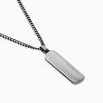 Collier Pantheon Acier Gris - Bijoux sans pierre Homme | Histoire d&rsquo;Or