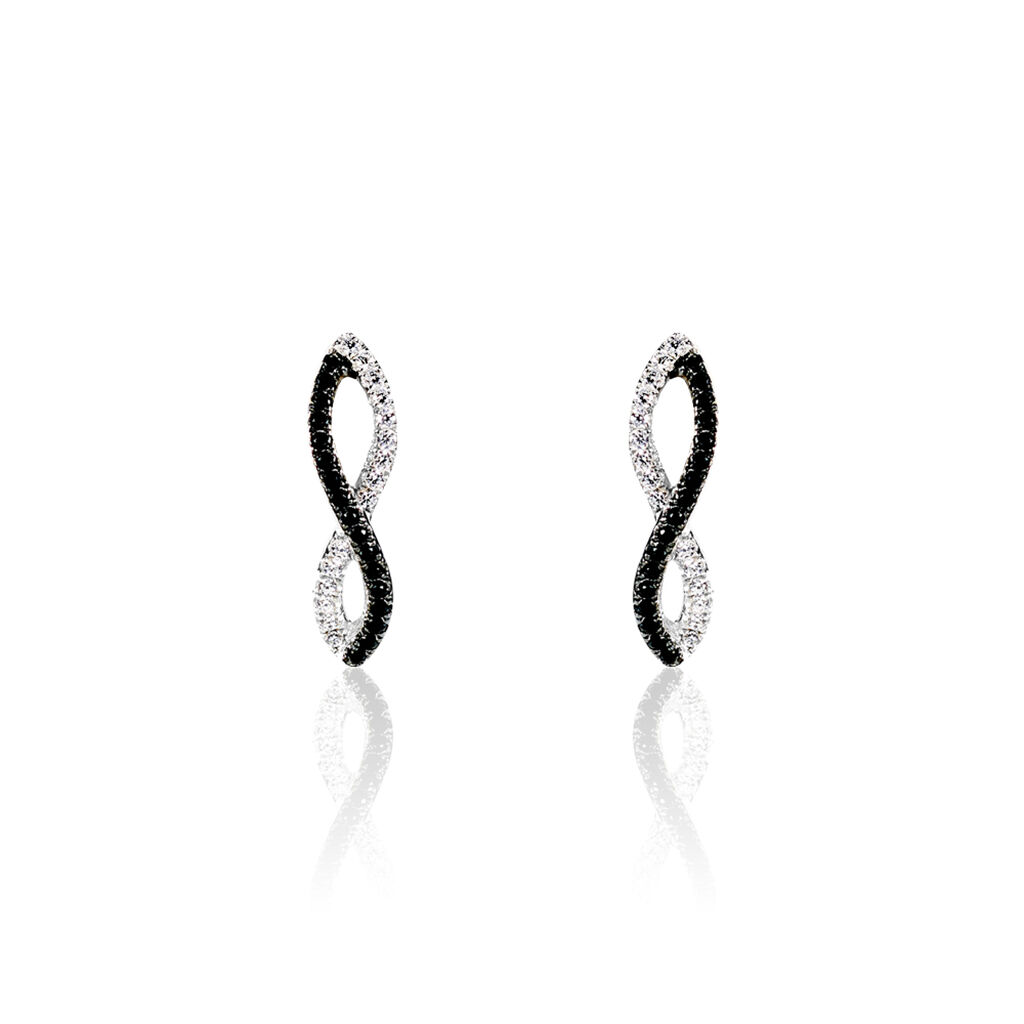Boucles D'oreilles Argent Blanc Prudentia Oxyde De Zirconium - Boucles d'oreilles fantaisie Femme | Histoire d’Or