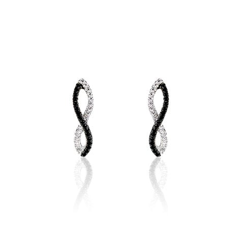 Boucles D'oreilles Argent Blanc Prudentia Oxyde De Zirconium - Boucles d'oreilles fantaisie Femme | Histoire d’Or
