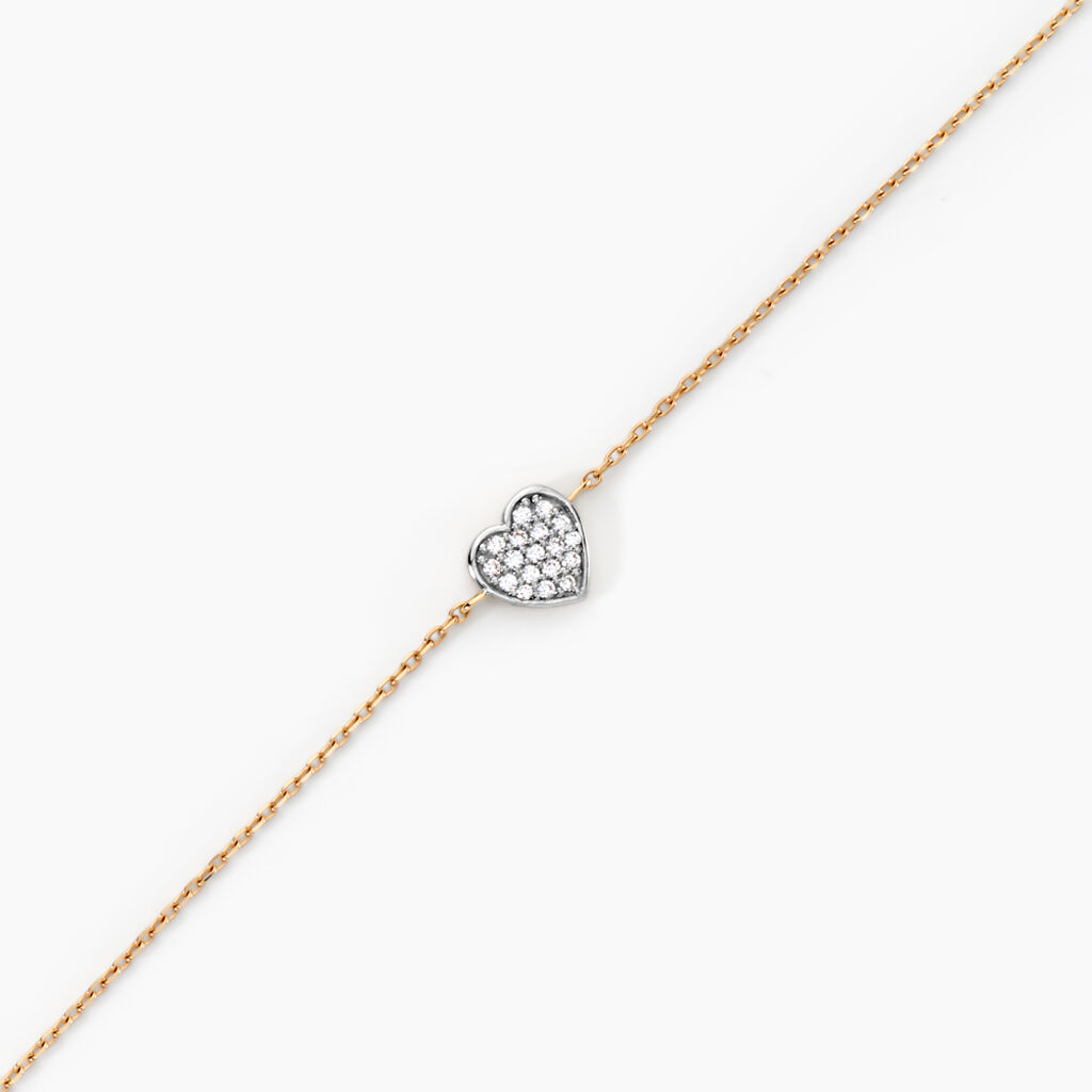 Bracelet Eclat D'amour Or Jaune Oxyde De Zirconium - Bracelets Femme | Histoire d&rsquo;Or
