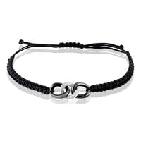 Bracelet Link Argent Blanc Oxyde De Zirconium Et Céramique