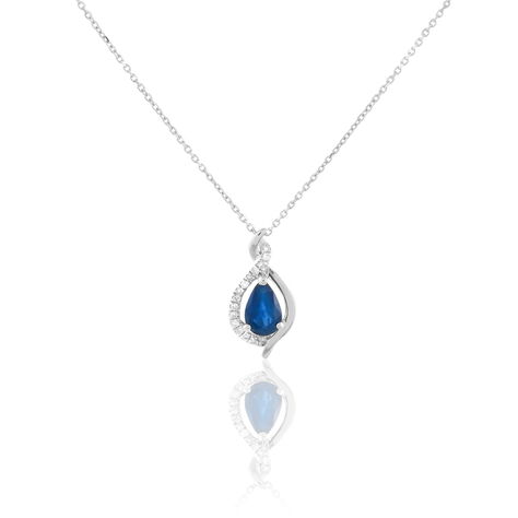 Collier Angelika Or Blanc Saphir Et Diamant - Colliers Femme | Histoire d’Or