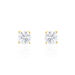 Boucles D'oreilles Puces 4 Griffes Or Jaune Diamant Synthetique - Clous d'oreilles Femme | Histoire d’Or
