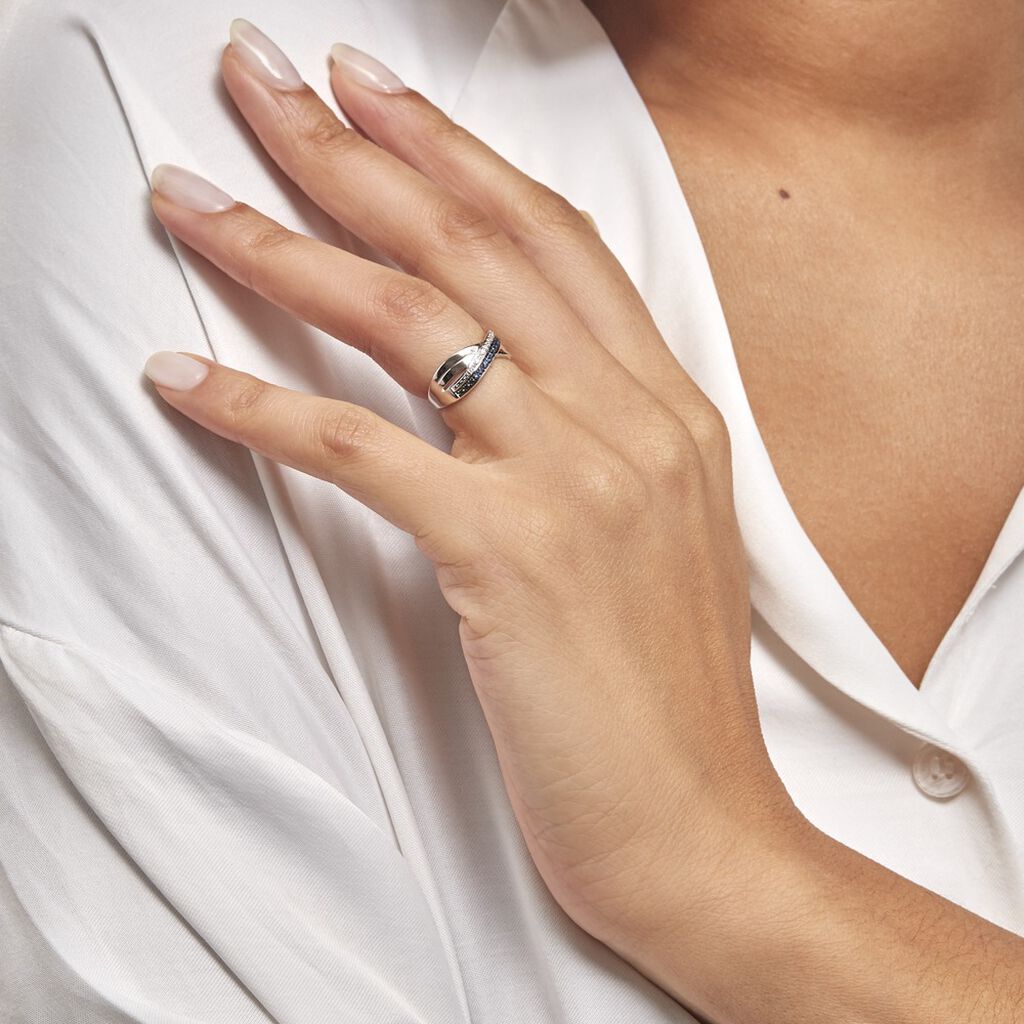 Bague Martika Or Blanc Saphir Diamant - Bagues avec pierre Femme | Histoire d’Or