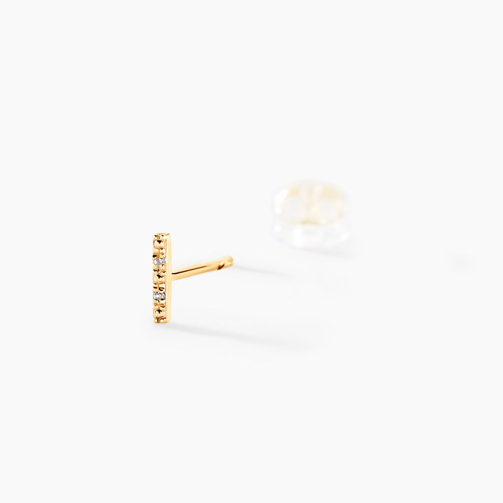 Boucles D'oreilles Puces Marcellus Or Jaune Diamant - Clous d'oreilles Femme | Histoire d’Or
