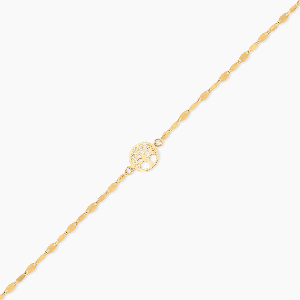 Bracelet Aulnia Argent Dor&eacute; A L'Or 750/1000 - Bijoux sans pierre Femme | Histoire d&rsquo;Or
