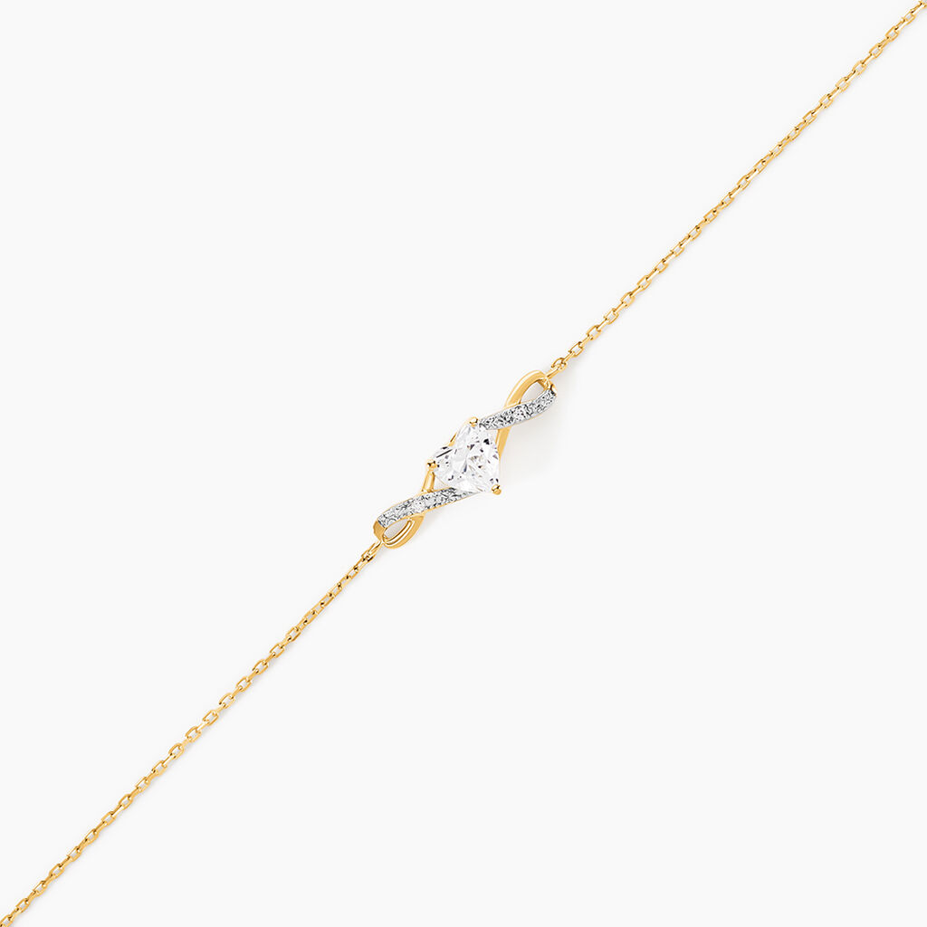Bracelet Clothilde Or Jaune Oxyde De Zirconium - Bracelets Femme | Histoire d&rsquo;Or