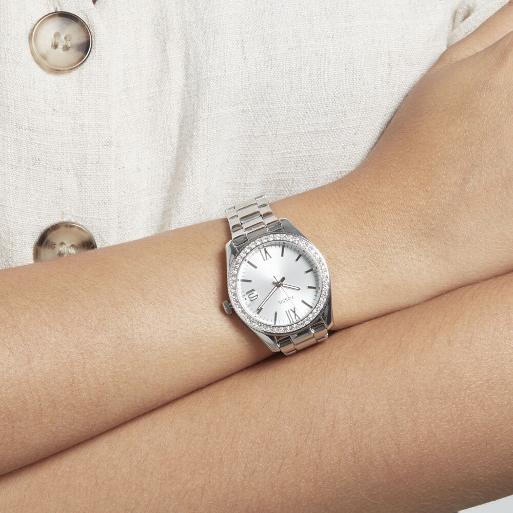 Montres Fossil ES4317 Acier Blanc Ronde - HIMFBQG4400 • Histoire d'Or