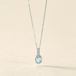 Collier Cyprille Or Blanc Topaze Et Oxyde De Zirconium - Colliers Femme | Histoire d&rsquo;Or