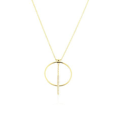 Collier Or Jaune Guda Oxyde De Zirconium - Colliers Femme | Histoire d’Or