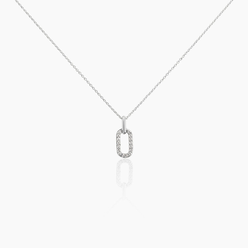 Collier Tracee Argent Blanc Oxyde De Zirconium - Colliers fantaisie Femme | Histoire d&rsquo;Or