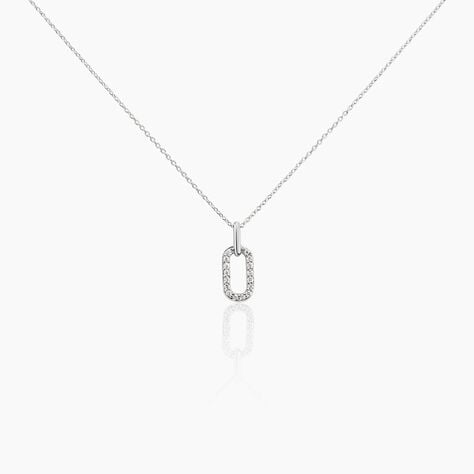 Collier Tracee Argent Blanc Oxyde De Zirconium - Colliers fantaisie Femme | Histoire d&rsquo;Or