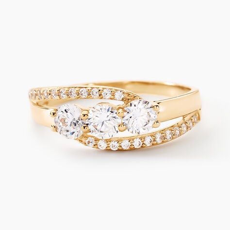 Bague Comete Or Jaune Oxyde De Zirconium - Bagues avec pierre Femme | Histoire d&rsquo;Or