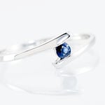 Bague Tamyra Or Blanc Saphir - Bagues solitaires Femme | Histoire d&rsquo;Or