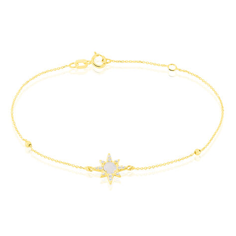 Bracelet Terry Or Jaune Calcedoine Et Oxyde De Zirconium - Bracelets Femme | Histoire d’Or