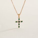 Collier Plaqu&eacute; Or Gaea Pierre Synth&eacute;tique - Colliers Femme | Histoire d&rsquo;Or