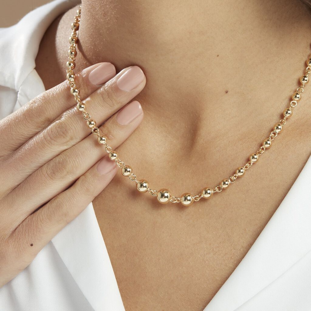 Collier Diona Diona Maille Boule Or Jaune - Chaines Femme | Histoire d’Or