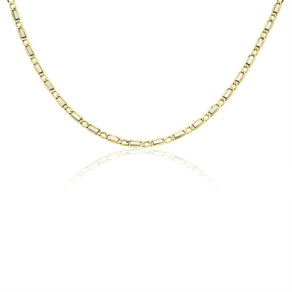 Collier Danae Plaquette Or Bicolore - Chaines Homme | Histoire d’Or