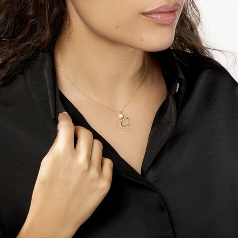 Collier Double Ajoure Or Jaune Perle De Culture - Colliers Femme | Histoire d’Or