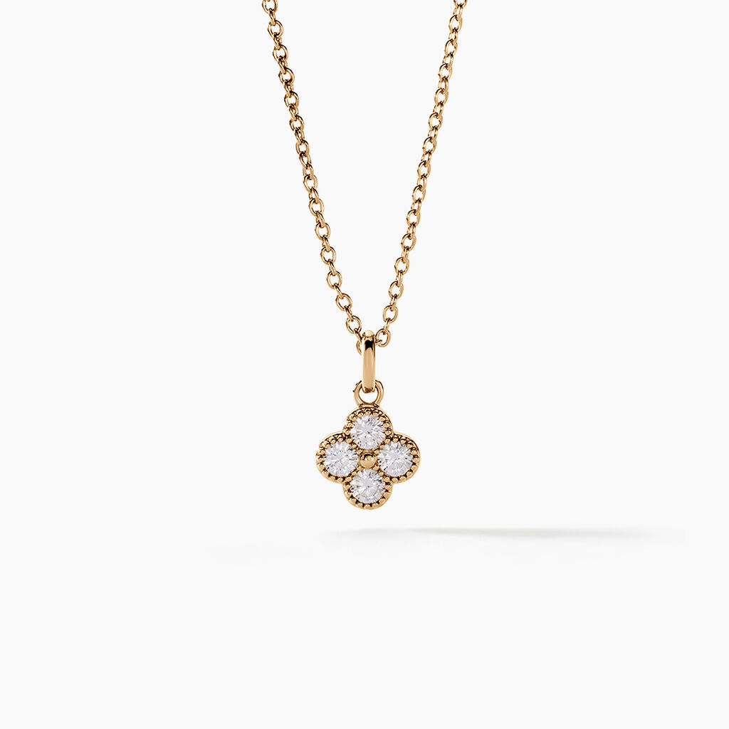 Collier Laurelle Plaqué Or Doré Oxyde De Zirconium - Colliers fantaisie Femme | Histoire d’Or