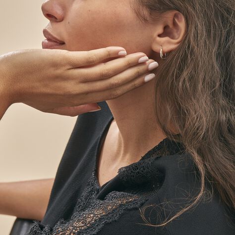 Créoles Maelia Or Bicolore - Boucles d'oreilles créoles Femme | Histoire d’Or
