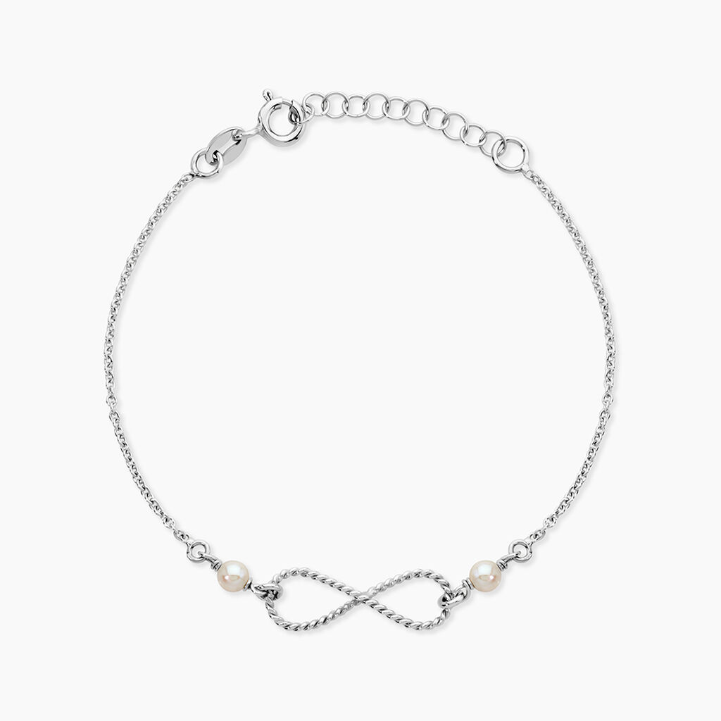 Bracelet Aliya Argent Blanc Pierre De Synthese - Bracelets Femme | Histoire d&rsquo;Or
