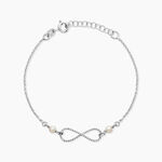 Bracelet Aliya Argent Blanc Pierre De Synthese - Bracelets Femme | Histoire d&rsquo;Or