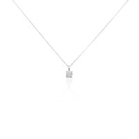Collier Charlene Or Blanc Diamant Synthetique