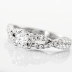 Bague Solitaire Or Blanc Nerida Diamants Synth&eacute;tiques - Bagues solitaires Femme | Histoire d&rsquo;Or