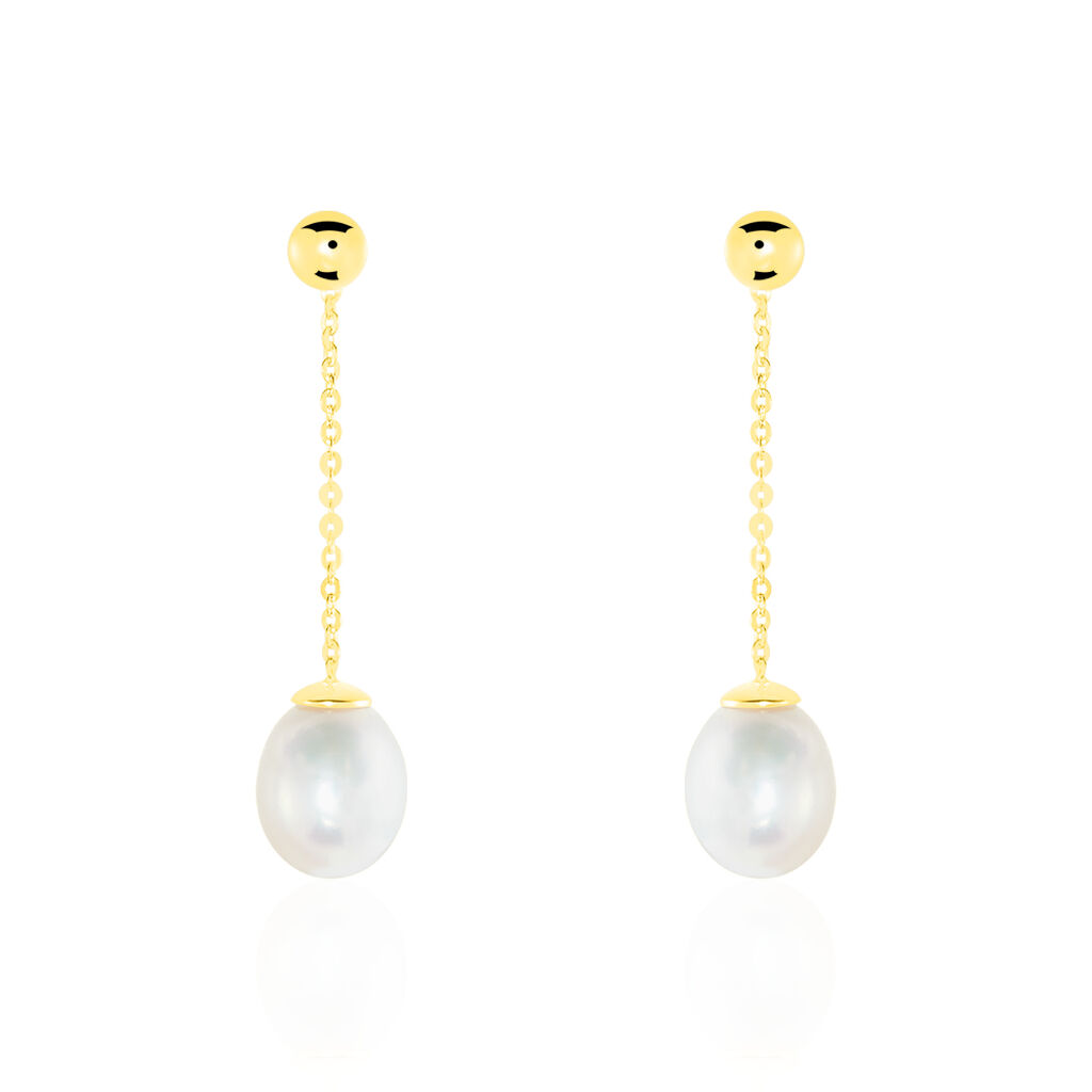 Boucles D'oreilles Pendantes Valera Or Jaune Perle De Culture - Boucles d'oreilles pendantes Femme | Histoire d’Or