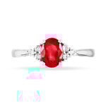 Bague Lea Or Blanc Rubis Et Diamant - Bagues solitaires Femme | Histoire d&rsquo;Or